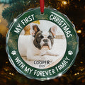 Pet First Christmas - Personalized Glass Photo Ornament