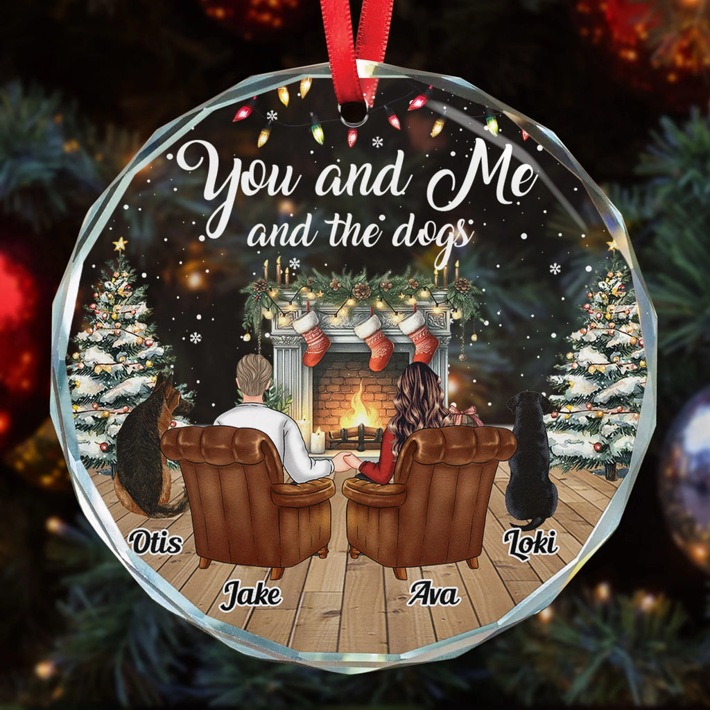 You And Me And Fur Babies - Personalized Glass Ornament
